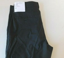 Kenneth Cole Hombres Diseñador Negro Rayas Lana Traje Pantalones Sin Dobladillo 40R 34W NUEVO