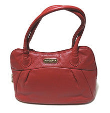 Bolso de mano italiano Sienna De Luca para mujer rojo mediano de cuero