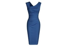 Vestido ajustado retro sin mangas Haute Edition para mujer talla: S