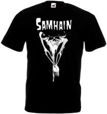 Camiseta Samhain Espantapájaros Negra Cartel Terror Punk Banda Todas las Tallas S-5XL