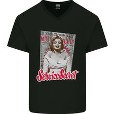 Camiseta de algodón Service Secret Fashion para hombre con cuello en V
