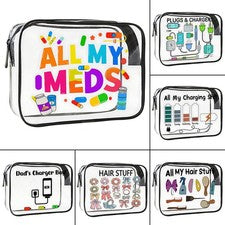 Bolso de mano de maquillaje transparente bolsa de viaje plegable impermeable organizador unisex