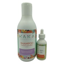 MAKA - KIT DE CUIDADO DEL CABELLO CHAMPÚ CARBÓN Y ACEITE DE ROMERO SUERO JUEGO DE DESINTOXICACIÓN