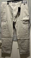 PANTALONES CARGO ASHILY Heroe para hombre tostados/cinturón - 40 X 30L - MGS8600 - ¡NUEVOS CON ETIQUETAS!
