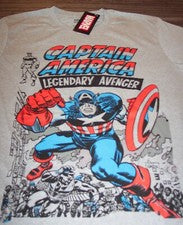ESTILO VINTAGE Marvel Comics CAPITÁN AMÉRICA CAMISETA PARA HOMBRES GRANDE NUEVA Los Vengadores