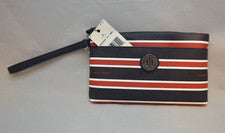 Tommy Hilfiger Mujer Azul Rojo y Blanco Rayas Muñequera Cartera Bolsa