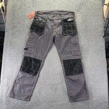 Pantalón Fashio Para Hombre 40x32 Gris Algodón Carga Recto Utilitario Ropa de Trabajo Técnico