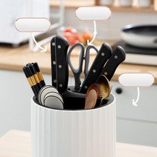 Soporte de utensilios de cocina giratorio con escurridor para palillos para CUCHILLO