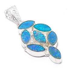 Colgante de joyería de plata esterlina 925 hecho a mano con piedras preciosas...