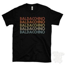 CAMISETA BALDACCHINO ESTILO RETRO REPETIDO Hombre y Mujer Novedad Genial Nombre Regalo