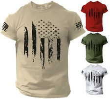Camiseta bandera envejecida de Estados Unidos camiseta patriótica americana