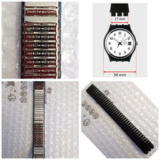 Swatch Cinturino Nero Elasticizzato 17 mm Orologio da polso Gent Chrono Scuba