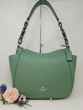 🌟🌷COACH Rori Bolso de Hombro para Mujer Cuero Verde Lavado **100% AUTÉNTICO***NUEVO CON ETIQUETAS