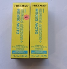 Lote de 3 imprimaciones de maquillaje Freeman Glow Serum vitamina C hidratante 1 fl oz 30 ml