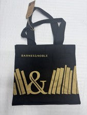 Bolso de Mano Barnes & Noble Premium Orgánico en Conversión Algodón Lona Negro Dorado