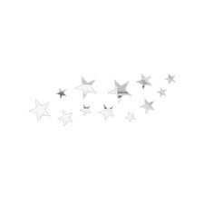 12 piezas pegatinas de estrellas para calcomanías efecto espejo de pared sala decoración hogar
