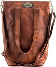 Mujer 35.6X35.6cm Cuero Bolso Bandolera Marrón Compras Bolso Mensajero Bolsa