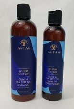 Champú y acondicionador con aceite de olivo y árbol de té As I Am cuidado del cuero cabelludo seco con picazón