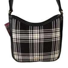 Nuevo Bolso Bandolera Mensajero Mediano a Cuadros Biblioteca Ruleta Kate Spade