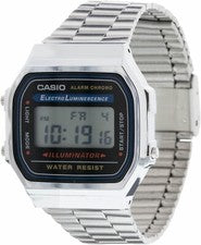 Casio Watch Orologio Vintage A168WA Argento Silver