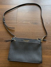 Bolso Bandolera Kate Spade NY Cuero Negro Cameron Cremallera (9 x 7 x 1.5 in.)-NUEVO SIN ETIQUETAS