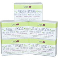 Pack de 5 jabones de cuidado hierba de limón 5 x 100 g jabón de aceite de oliva natural orgánico