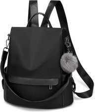 CHERUTY Mujer Mochila Cartera Nylon Antirrobo Moda Mediana, 1-1 Negra