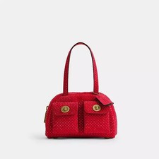 Bolso Coach Twin Turnlock 20 en Latón Oscuro Cristal Rojo - Día de San Valentín - Nuevo con etiquetas