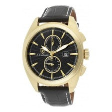 Reloj de cuarzo S. Coifman Heritage para hombre con esfera negra SC0133