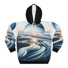 Sudadera con capucha con estampado South Padre Island Ocean Wave ropa de viaje estilo exterior