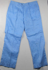 Pantalones Milano Moda Hombre 2XL 42X32 Lt Azul Plisado Recto Poliéster 2803L