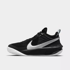 Nike Team Hustle D 10 para niños (niño grande) negro/plata metálica/voltio/blanco 6,5 años