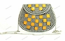 Mujeres Nuevo Bolso sin asas de moda Bolso de mano Meenakari Stone