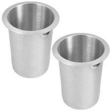 Soporte para utensilios 2 piezas: cilindro de cubiertos, utensilio de acero inoxidable de 5,5 X 4,5"