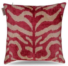 Almohadas Canvello Tiger Print rojo rosado - 16x16 pulgadas