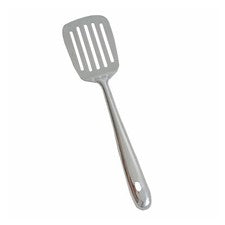 Espátula antiadherente de metal plateado giratorio ranurado resistente al calor aleta cocina Reino Unido