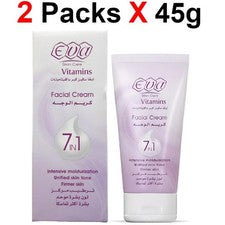 2 Packs X 45gm. Crema facial Eva Skin Care with Vitamins - (7 en 1) 1,58 oz.
