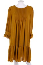 VERO MODA Kleid Damenkleid Volants L curry-gelb NEU
