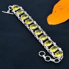 Pulsera de joyería de plata esterlina 925 hecha a mano con piedras preciosas ...