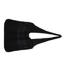 Bolso de hombro de poliéster de diseño hueco tejido para mujer para exteriores