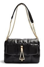 Nuevo con etiquetas Bolso de Hombro Topshop Triángulo Acolchado Imitación Cuero Monedero con Correa de Cadena Negro