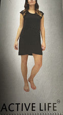 Vestido túnica pulóver sin mangas Active Life para mujer negro talla XL NUEVO CON ETIQUETAS