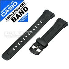 Correa de reloj de goma negra genuina Casio Wave Ceptor WV-58 WV-58A-1AV WV-M60