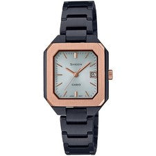 Casio SHEEN SHS-4528GBJ-7AJF Solar Zafiro Reloj Mujer Negro Oro Nuevo