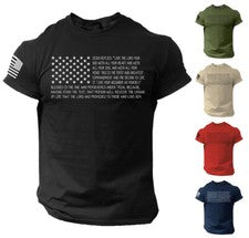 Camiseta Biblia Para Hombre Bandera de EE. UU. Versículo Bíblico Cristiano Americano Camisa de Regalo