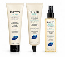 PHYTO DETOX Pre-Champú/Champú Clarificante Desintoxicación/Spray Niebla de Rehabilitación (4.4/4.2/5.07)