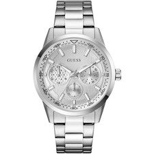 Guess Reloj Hombre Trey Cuarzo Tono Plateado Esfera Acero Inoxidable Pulsera GW0963G1