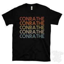 CAMISETA CONRATHE ESTILO RETRO REPETIDO Hombre y Mujer Novedad Genial Nombre Regalo