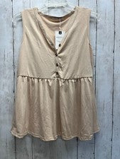 TÚNICA DOBLADA SIN MANGAS ROSA ESTILO M PARA MUJER TALLA S NUEVA CON ETIQUETAS