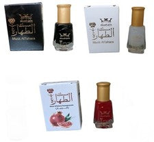 Mezcla de 3 piezas X 6 ml Tahara Musk para mujer blanco, negro, granada perfume aceite de almizcle